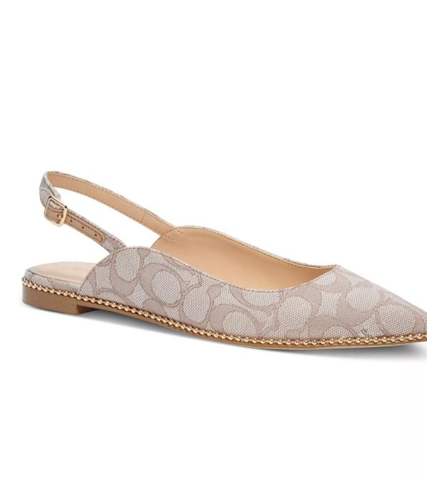 COACH Vae Studded Slingback Flats